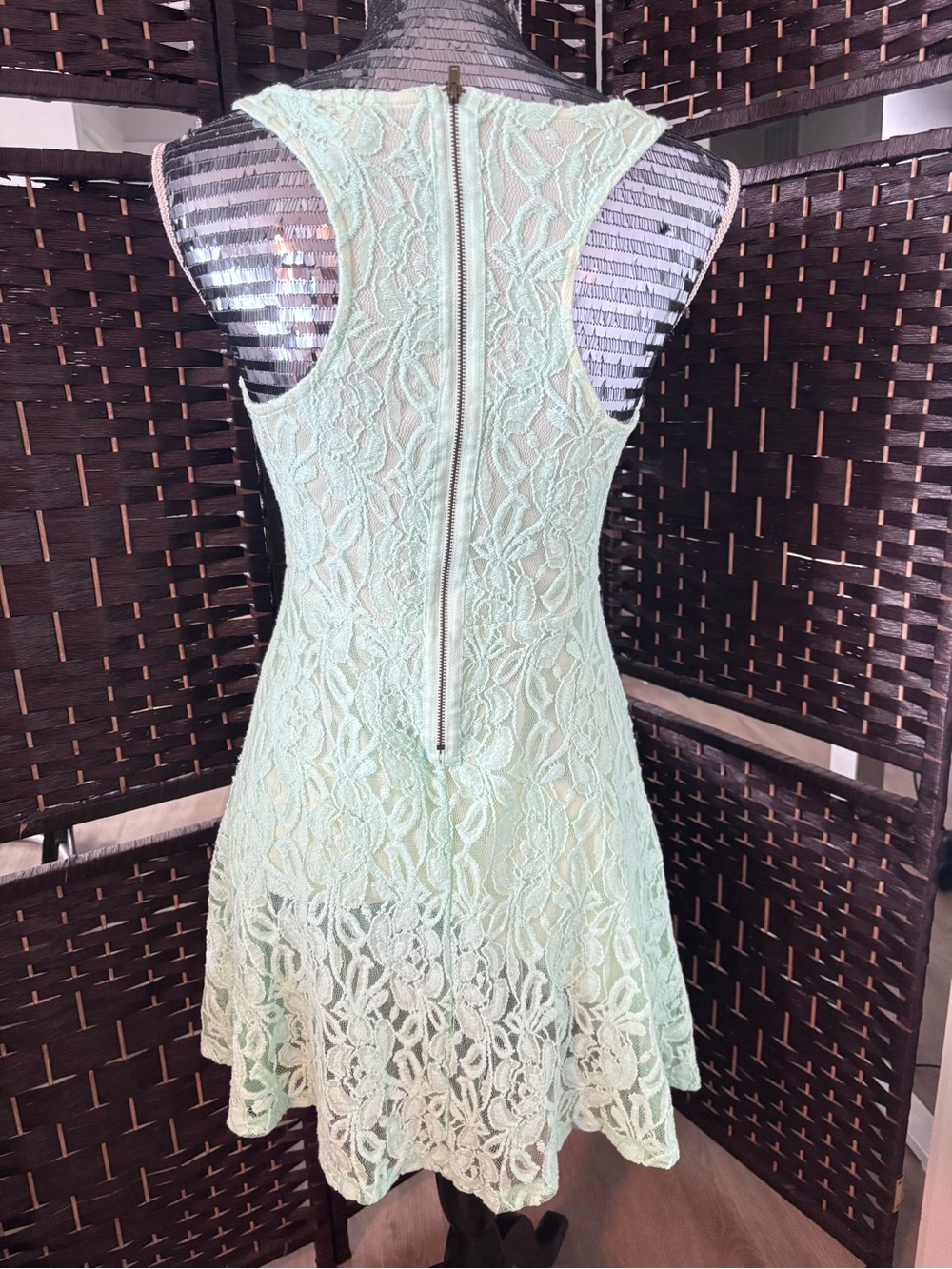 Seafoam Green Sweetheart Skater Dress - Size Medium - Exhilaration - Picture 5 of 11